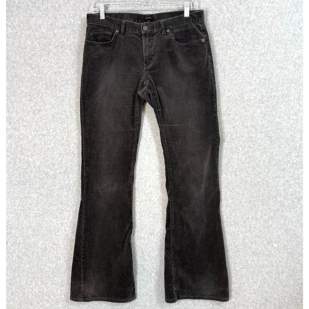 Vtg Y2K Express Low Rise Corduroy Pants Size 6 Flare Rory Gilmore Autumn Boho